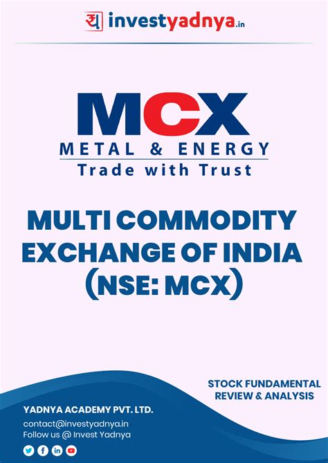 Nov 28, 2023 · Multi Commodity Exchange of India Limited share price opened at ₹ 2,934.95 apiece on BSE today. Multi Commodity Exchange of India share price touched an intraday high of ₹ 3,168 and an ... 